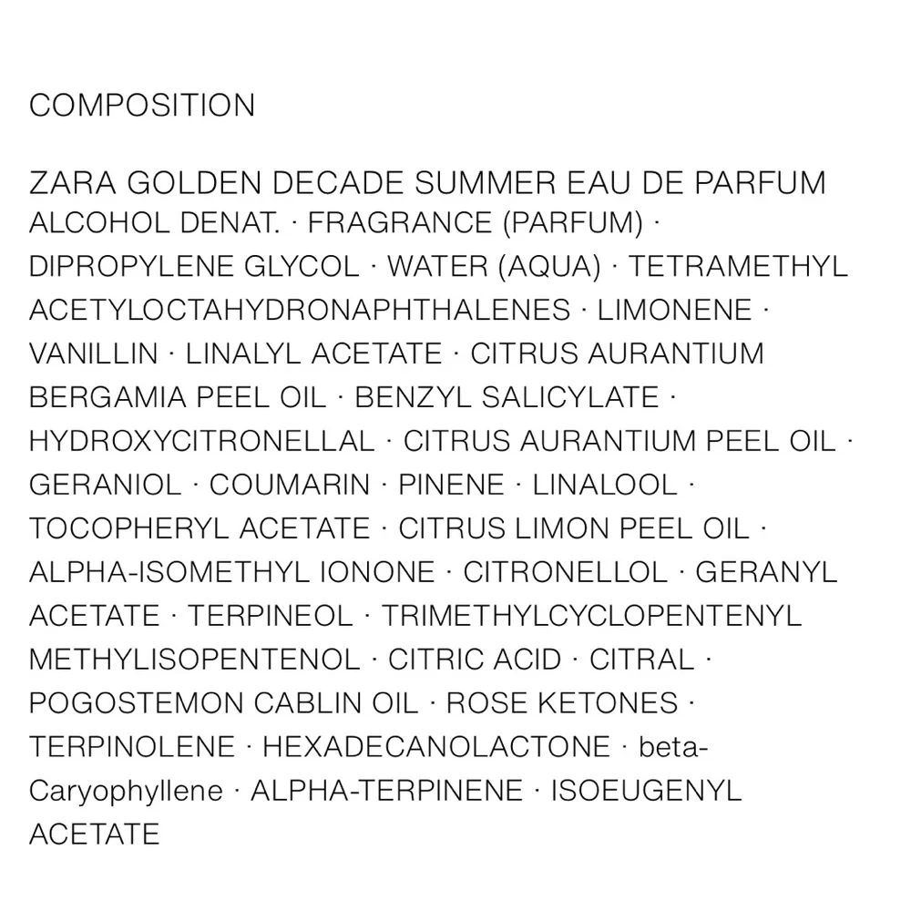 Zara Golden Decade Summer 80ml